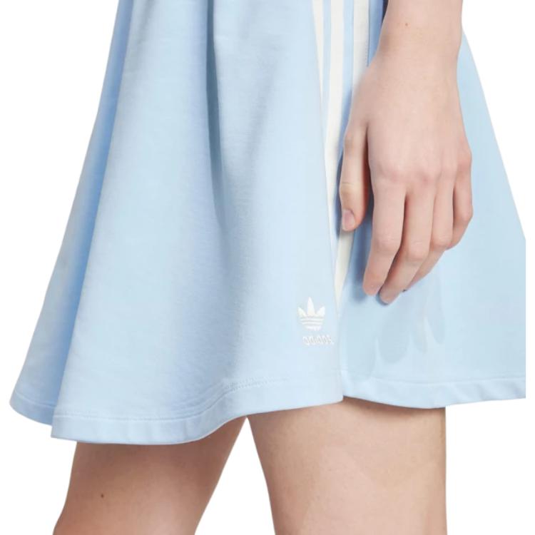 adidas Elastic Waist Slim-Fit Mini Skirt Women Bottoms Blue IT9843