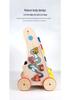 Wooden Multifunctional Toddler Walker with Piano & Shape Sorting