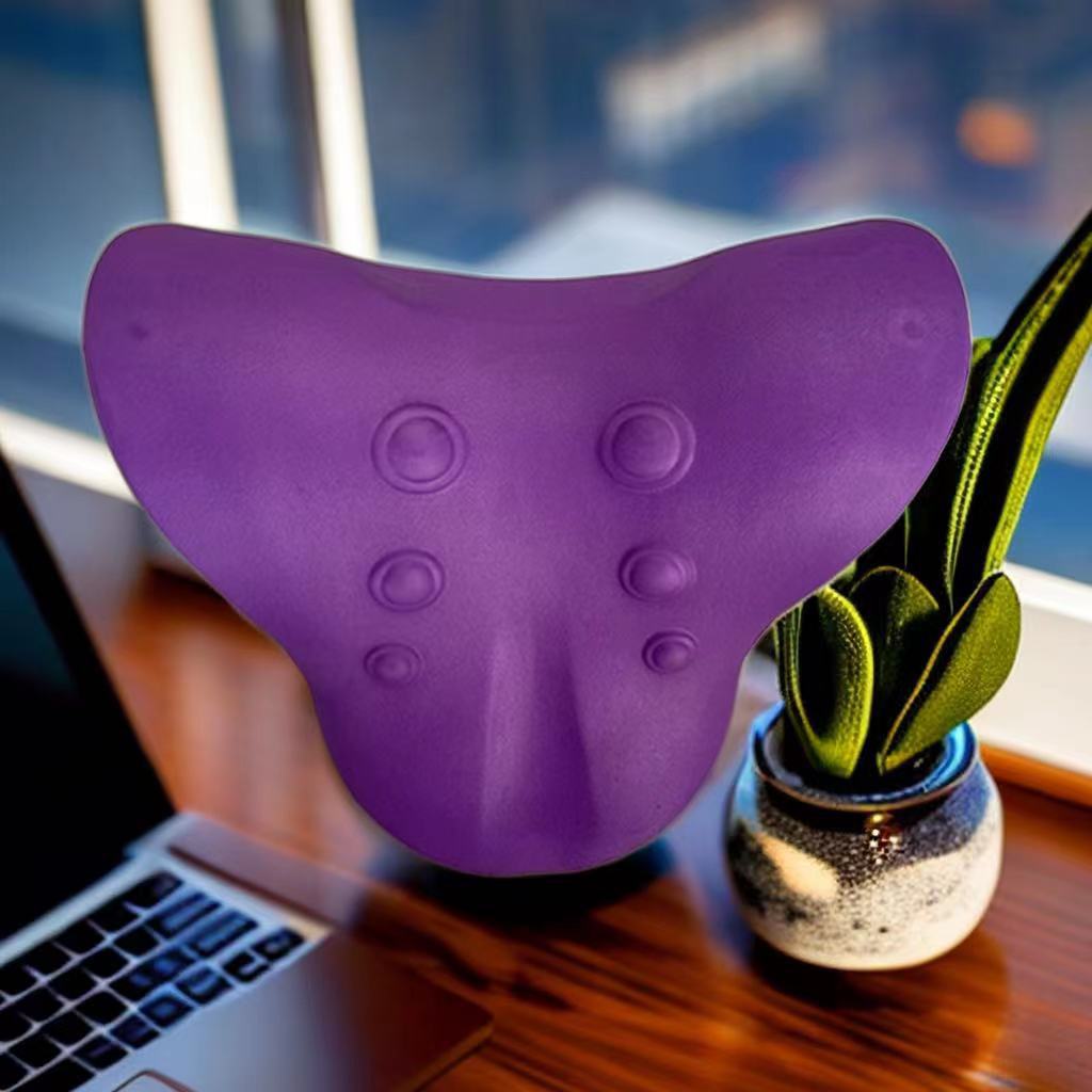 

Растяжитель для шеи, плеч, релаксатор, шейная хиропрактика, тяговое устройство, подушка для облегчения боли в шейном отделе позвоночника 1pcs фиолетовый