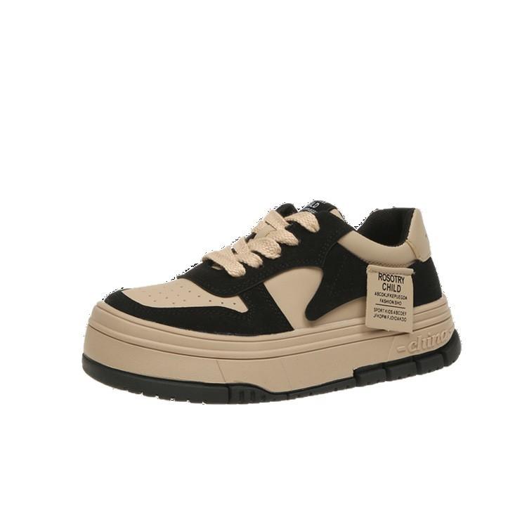 Hong Kong Low-top Board Shoes Women's 2025 Spring New Thick-soled Comfortable and Versatile Fashion Casual Soft-soled Non-slip Dad Shoes Tide