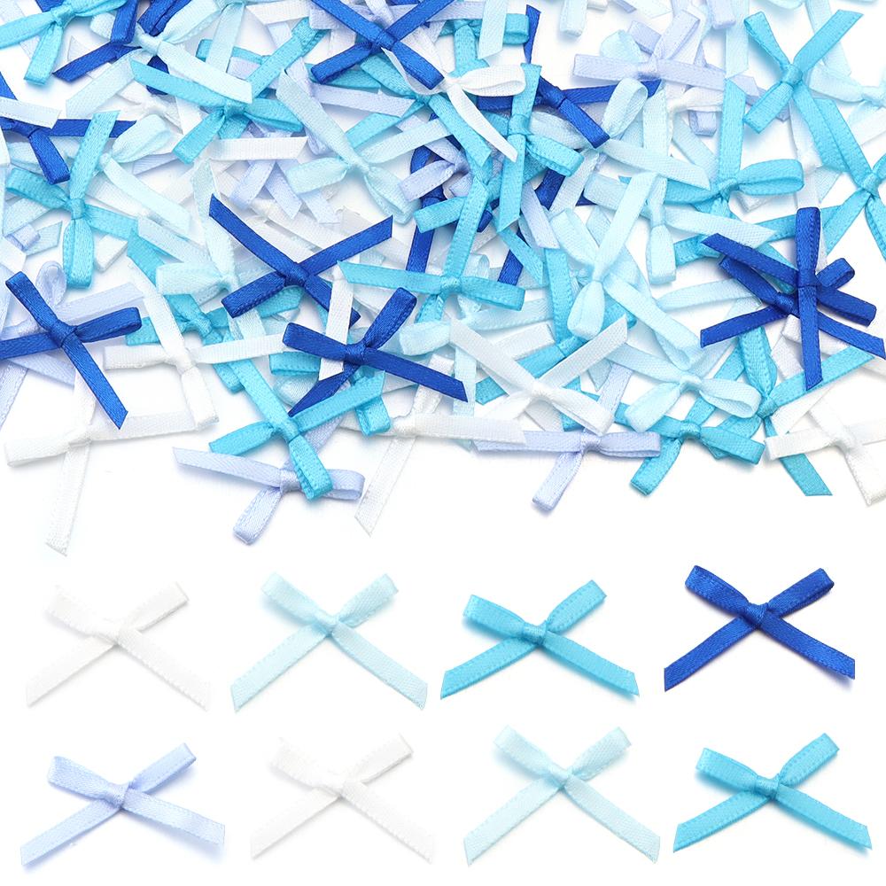 50Pcs/pack Color Ribbon Bows Fashion Small Size Satin Ribbon Bow DIY Handmade Crafts Hairpin Hair Grip for Party Home Decoration