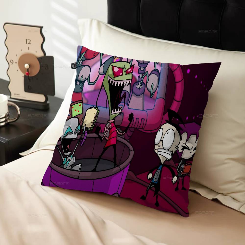 Cartoon I-invader Zim Maple Design Cushion Cover Happy Autumn Harvest Decor Holiday Decorati Pillow Cover