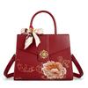 Mother'S Day Gift Embroidered Bag Women'S Red Bridal Bag Handbag High-End Middle Mother Wedding Bag