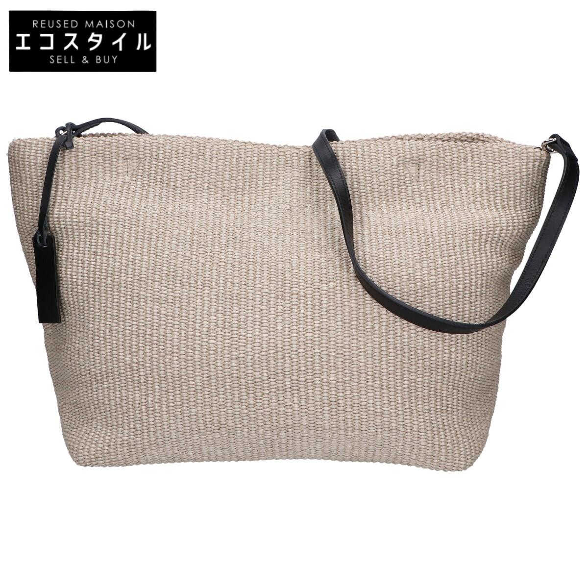 

MARCO MASI [Good Condition] Straw x Leather 2WAY Shoulder Tote Bag beigeUsed