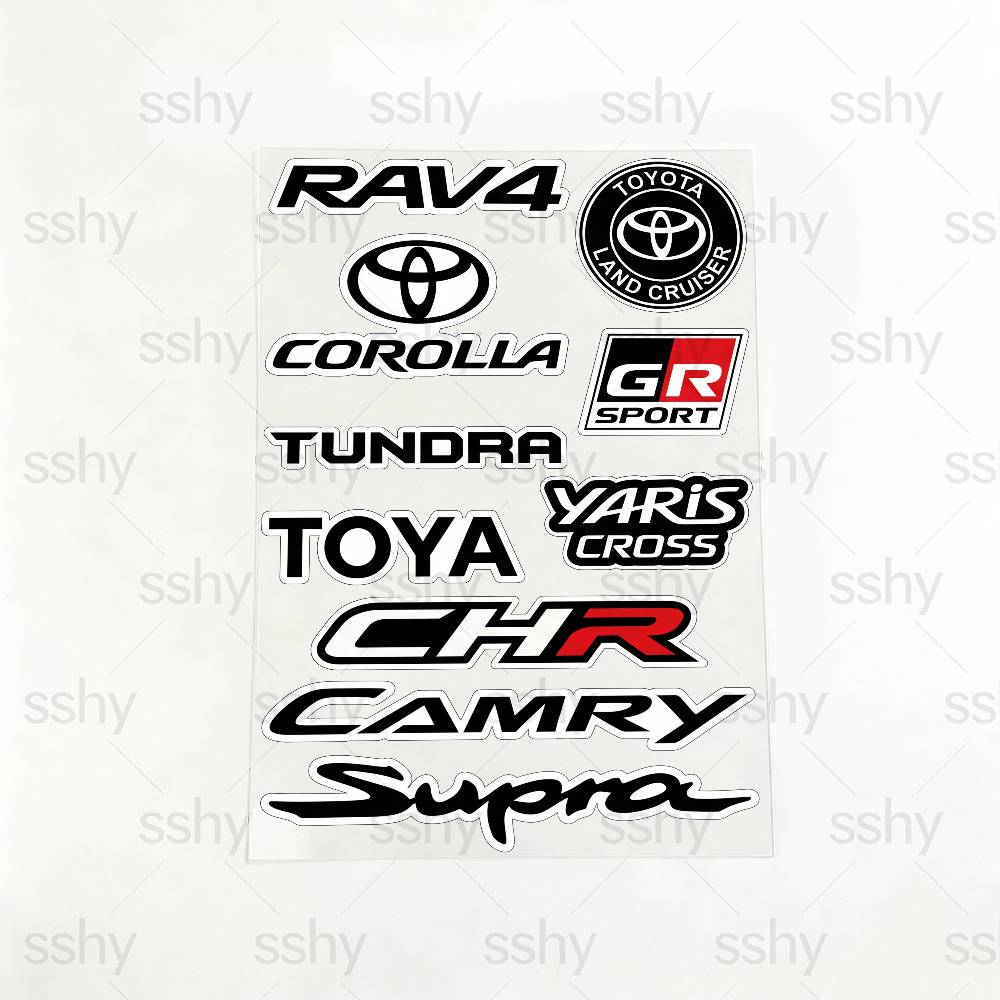 

FOR TOYOTA TRO GR Fashion Universal Scratch Resist Reflective Waterproof Stickers For Auto Motorcycle Helmet Mug Refrigerator 20x30cm