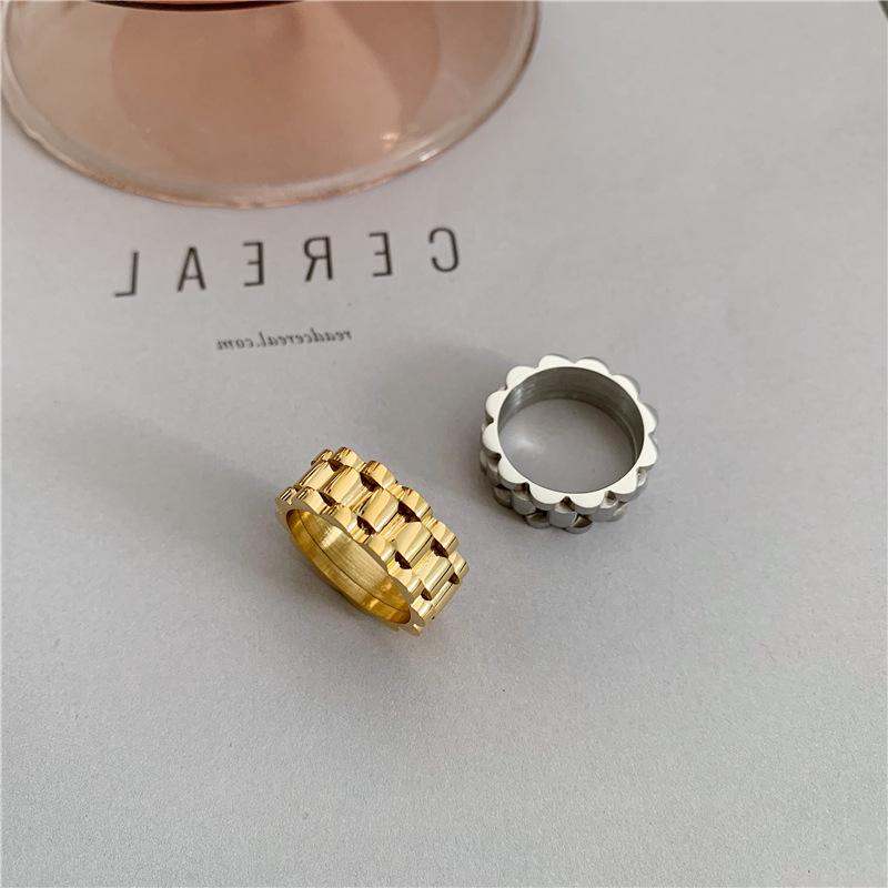 Retro Fashion Titanium Steel Ring for Women - European & American Style