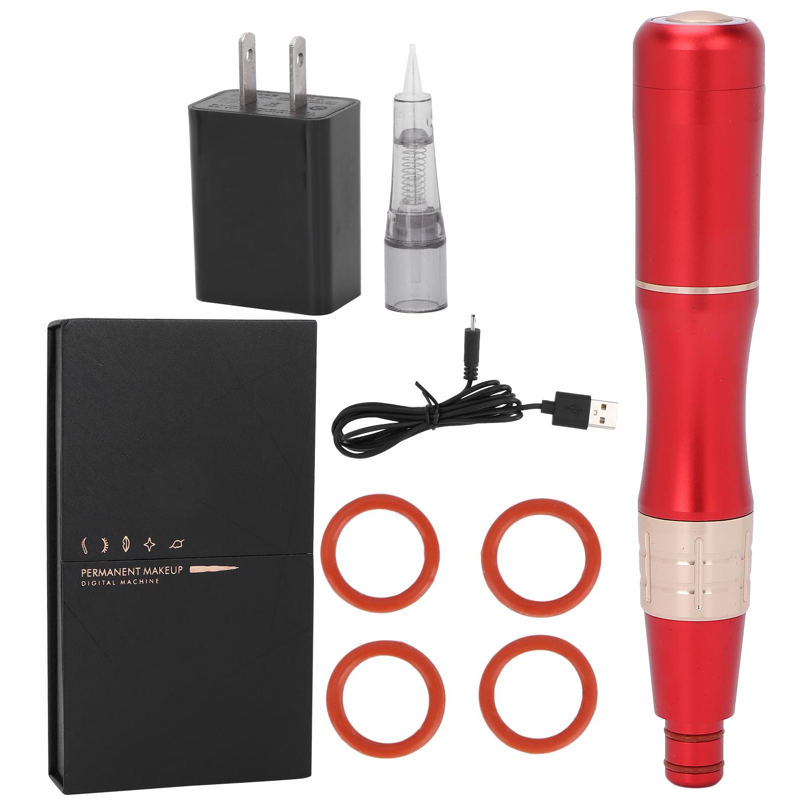 

Професійна ручка для татуювання брів та губ Машина для мікроблейдингу (Вилка США 100-240 В) US Plug 100-240V Red
