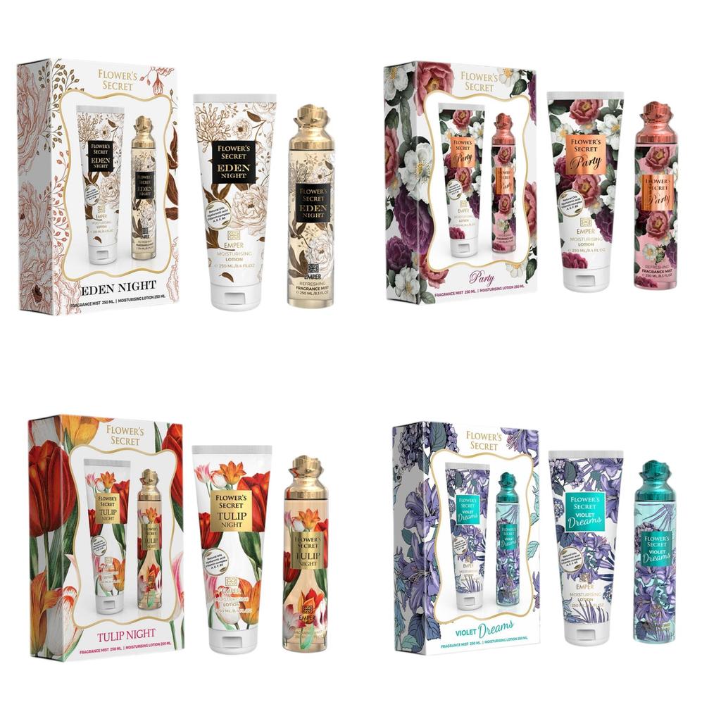 Set Flower'S Secret Fragrance 250 Ml Body Mist + 250 Ml Body Lotion