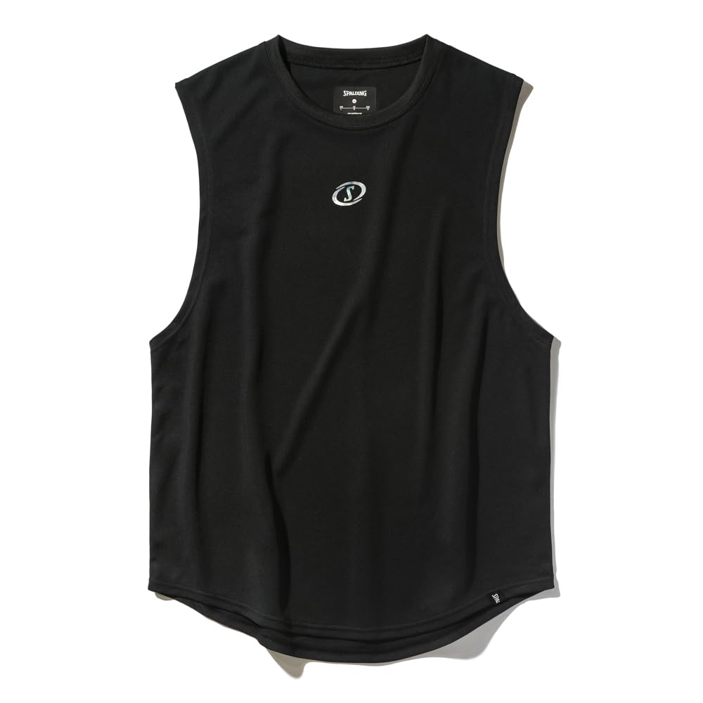 

SPALDING Топ без рукавов с голографическим логотипом, черный, размер M (SMT25018)