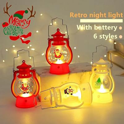 2024 Weihnachtsschmuck mit Batterie-LED-Laternenlicht Weihnachtsmann Frohe Weihnachten Dekorationen für Zuhause Weihnachten Navidad Noel Geschenk
