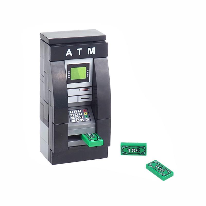 MOC City Building Block Figures Accessory TV Game Console Computer Screen Control Center Easel Oil Printing Bricks DIY Kids Toys
