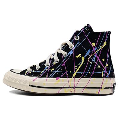 1970er Chuck Taylor All Star bequeme und vielseitige High-Top-Canvas-Schuhe unisex schwarz