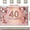 Piano 2D - Banner Decorativo in Poliestere Oro Rosa per 40° Anniversario