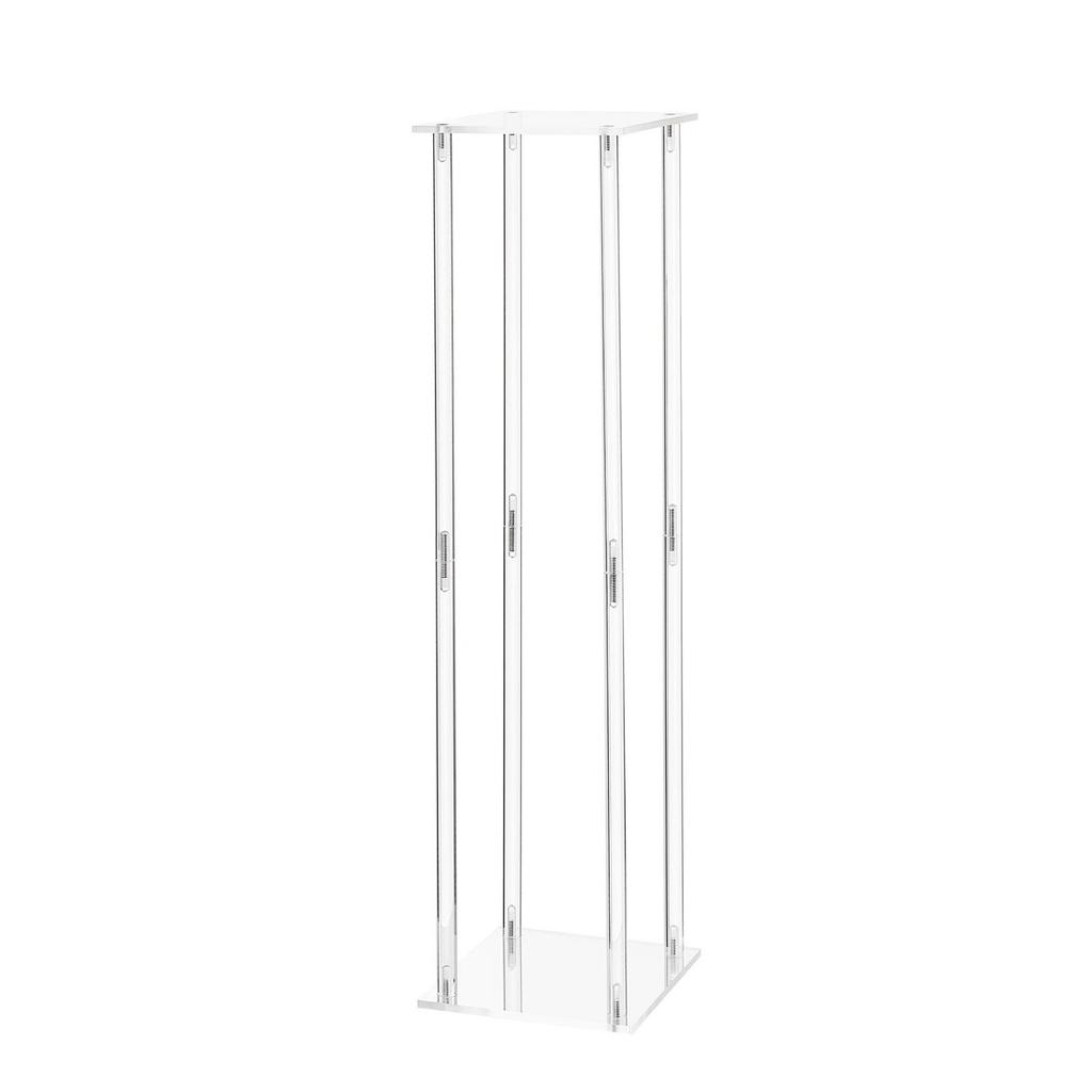 Wedding Flower Stand, 10PCS 80cm Column Flower Stand, Floral Stands with Acrylic Laminate, Cylindrical Cubic Floral Display Rack for Wedding, Party,
