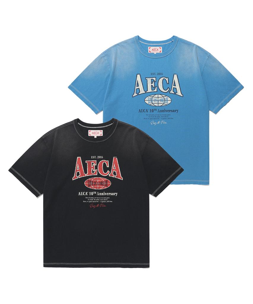AECA (Unisex) Aeca Heritage Globe Logo Half Sleeve Tee (2Color)