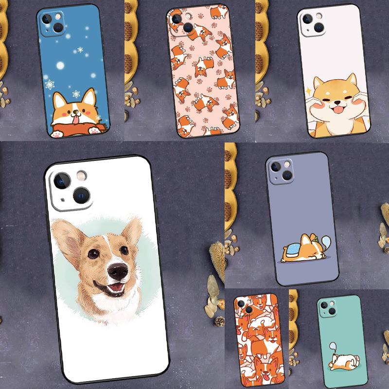 Cartoon Corgi Dog Case For Huawei Nova Y60 Y90 Y70 Y61 Y91 Y72 Y73 12s 12i 11i 8i 9 10 SE P30 P40 Lite P60 Pro