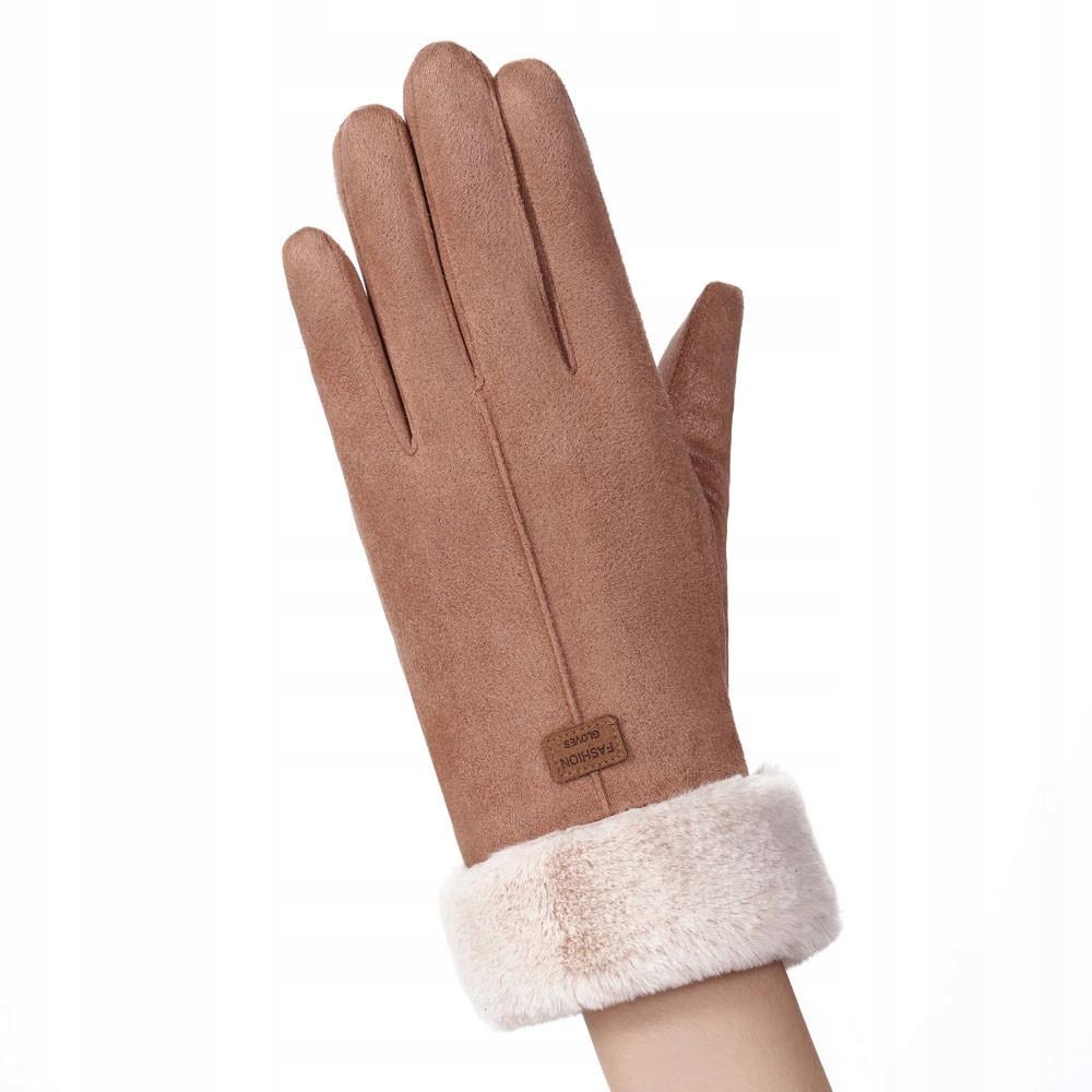 Dotyk Women's Leather Gloves 21Cm Beige R03