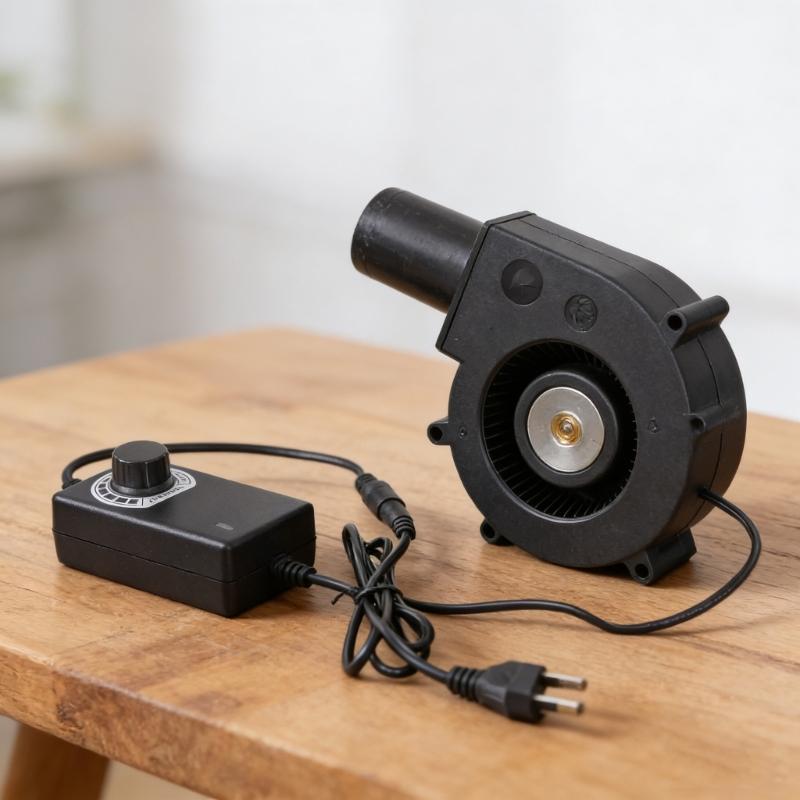 12V BBQ Air Blower Fan with Variable Speed Controlling Centrifugal Fan for Camping Outdoor Quick Charcoal Starter