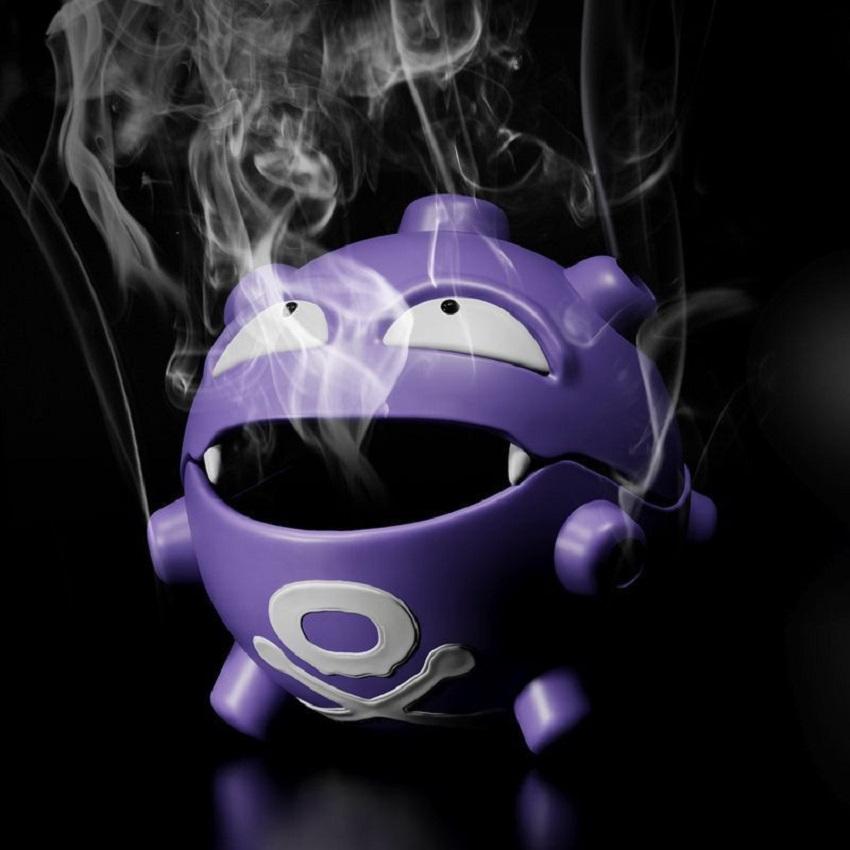 

Cartoon Koffing Incense Burner Mosquito Incense Plate Holder Desktop Decoration Creative Sandalwood Storage Box Trendy Handpiece фиолетовый