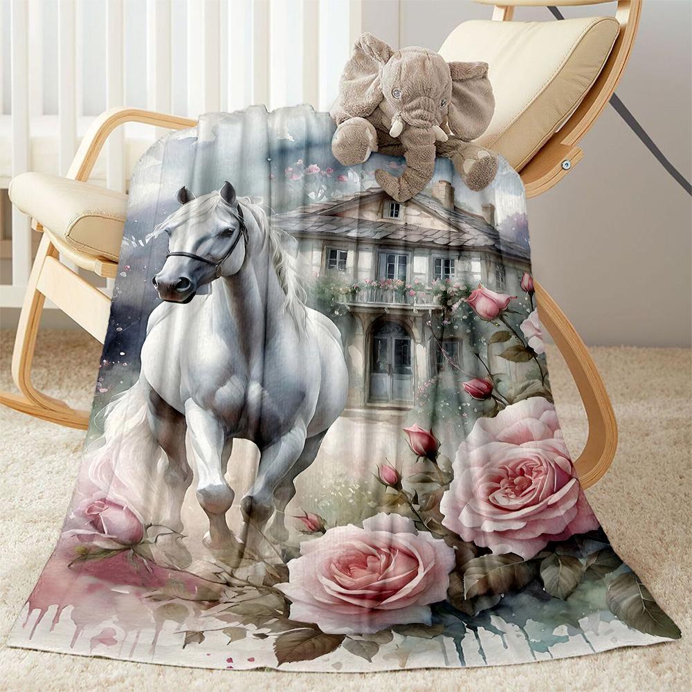 Horse Blanket Ultra-Soft Perfect for Seaside Bedding Chair for All Occasions Stylish Decor Gifts For Family Or Friends