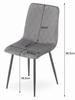 TURIN Chair - Dark Gray Velvet X 1