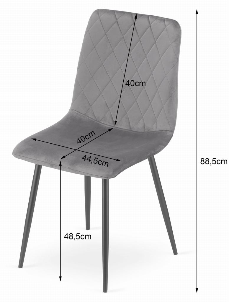 TURIN Chair - Dark Gray Velvet X 1
