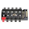 PC Chassis Fan Hub Computer Tempreture Regulator 4pin CPU Cooling Hub for Computer Case With PWM CableSATA Interface