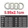 Per R44 Emblema Volante Auto in Lega Adesivo Sostitutivo A6 A6L A3 A4L A5 A7 A8L A1 Q6 Q7 Q8 TT S5 S7 S8 RS7 RS6 Decalcomanie Laterali TY7s8