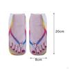 3D Pattern Socks Women Print Manicure Flip Flop Casual Personalized for