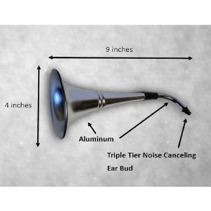 Слуховая трубка, Подарок-шутка, Черный/Серебристый Металл, Новое Устройство Слухового Аппарата, Розыгрыш на 1 Апреля.