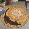 VIKAMA Yin Yang Cat Carpet Round Soft Floor Mat Study Carpet Rug For Bedroom Carpet For Live Room Large Area Rugs Home Decor