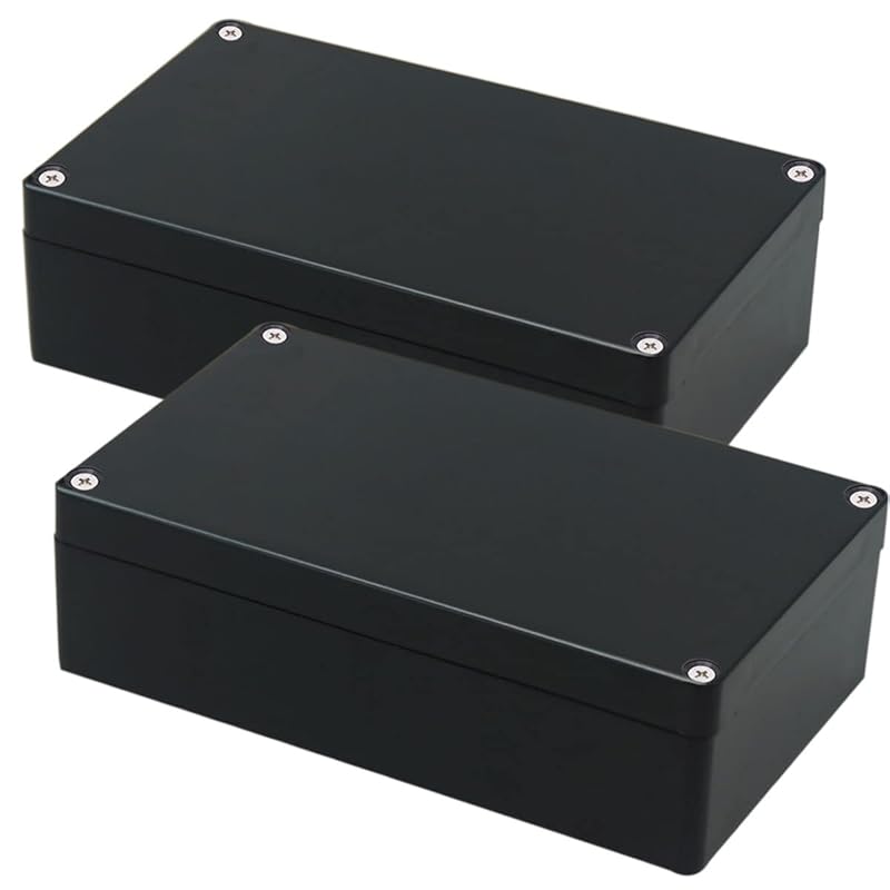 Junction Box, Zulkit Project Box IP65 Waterproof Outdoor Box ABS Plastic Electrical Boxes Electronic Enclosure Black 4.5 X 3.5 X 2.2 Inch(115 X 90 X