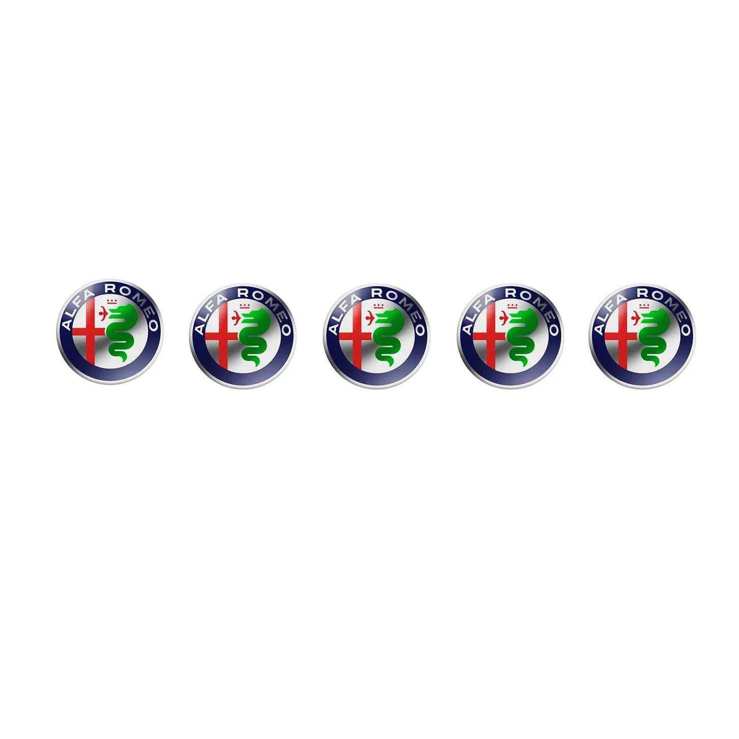 

5/10Pcs 14mm For Alfa Romeo Giulia Stelvio MiTo Giulietta Tonale ALFA Car Logo Remote Key Emblem Sticker Decoration Accessories