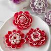 3D Lotus Flowers Scented Candle Silicone Mold Resin Plaster Ornaments Mould Handmade Soap Candle Making Supplies