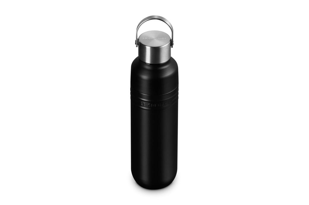 LE CREUSET Water Matte Stainless Vacuum Wide Easy To Easy To On the Convenient To Carry Bottle, Bottle, 500ml, Black, Steel, Insulated, Warm, Cold,