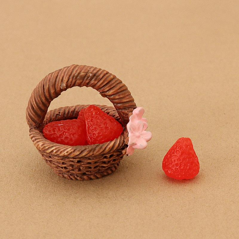 Mini Supermarket Vegetable Fruit Model With Clear Box 1/12 Kitchenware Dollhouse Simulated Food Decoration Dolls Accessories