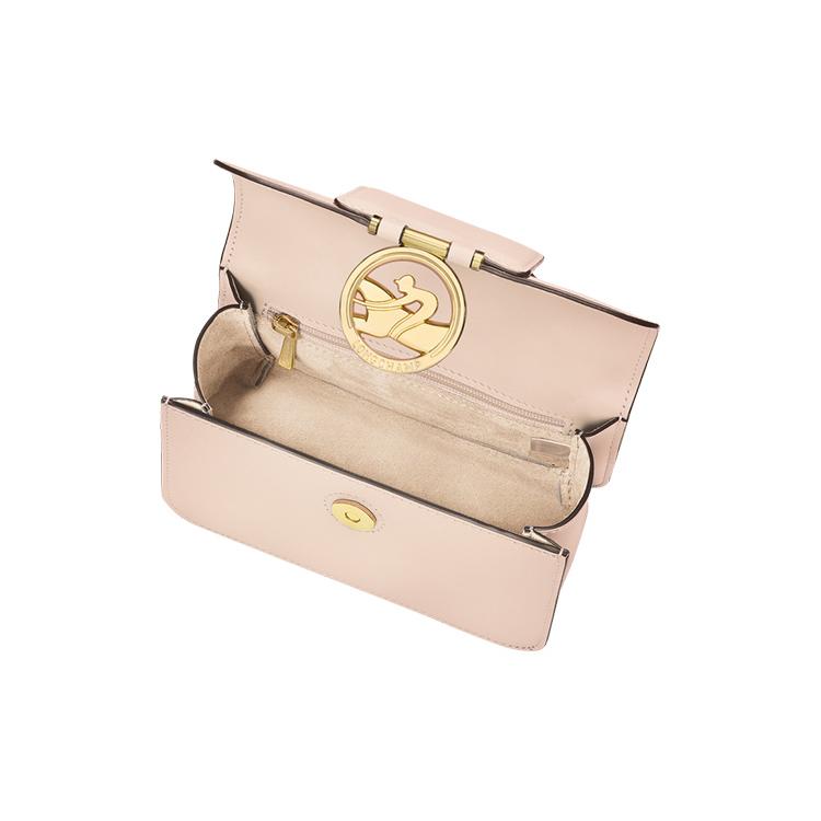 New LONGCHAMP BOX-TROT Calfskin Handbag Shoulder Bag Crossbody Bag Mini Women's Light Pink 10180HAUP53