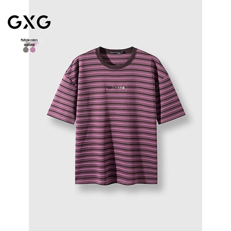 GXG Men s Striped Color-Block Couple T-Shirt L