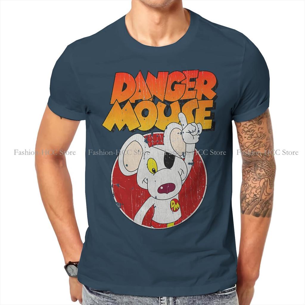 Danger Mouse Cartoon Movies Retro T Shirt Classic Graphic Teenager Summer Loose Cotton Unisexs Clothing Harajuku Crewneck Tshirt