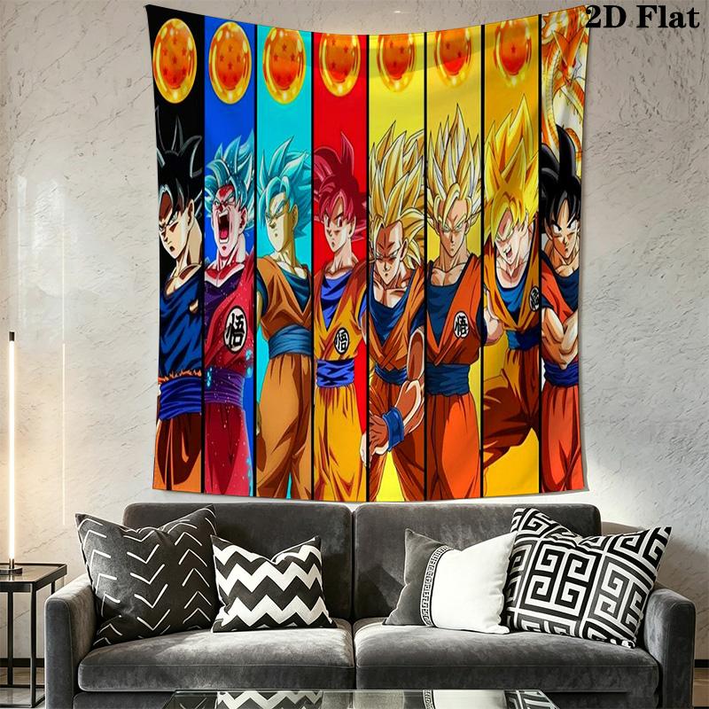 Dragon Ball Super Saiyan Heroes Tapestry Wallmounted Background Cloth Background Cloth Gift Background Wall Hanging Cloth