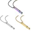Titanium Steel Whistle Pendant Necklace With Adjustable Chain For Men Women