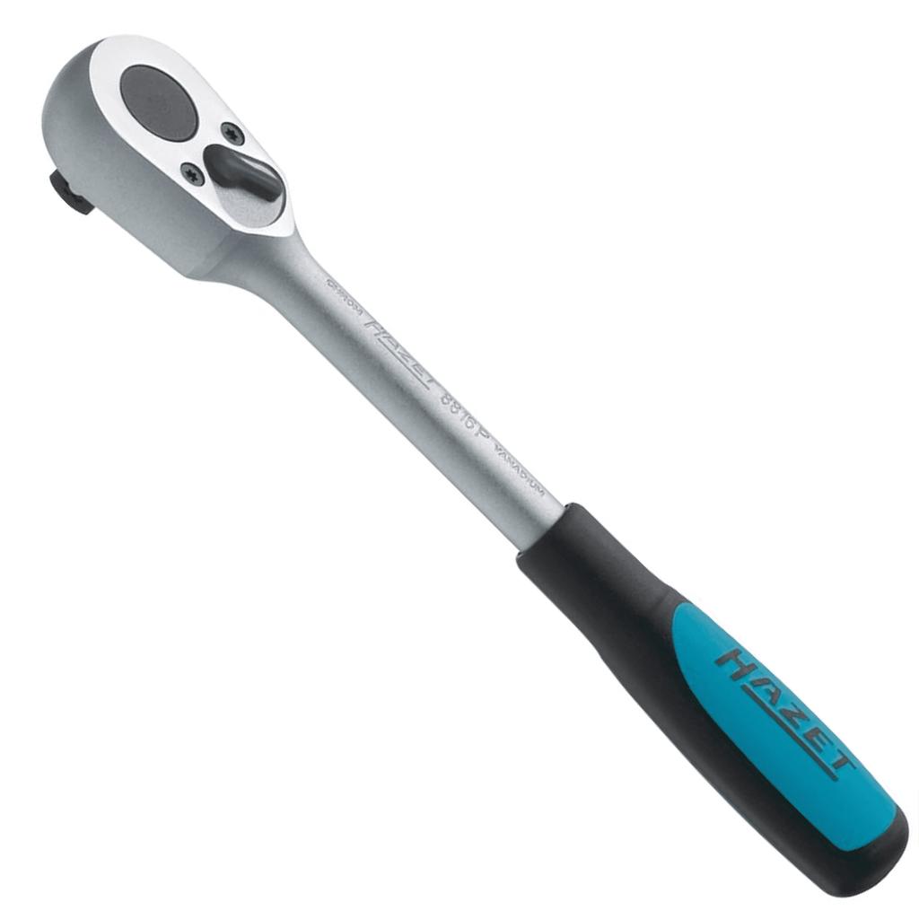 HAZET 8816P Reversible Ratchet Socket Wrench with 2K Ratchet Chrome Vanadium 199mm Overall 264g Automotive Maintenance Made in Germany Imported to