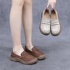 Genuine Leather Flat Loafers for Spring and Summer 2025 Soft Soled Comfortable Shoes for Mothers Women's Shoes Slip Resistant