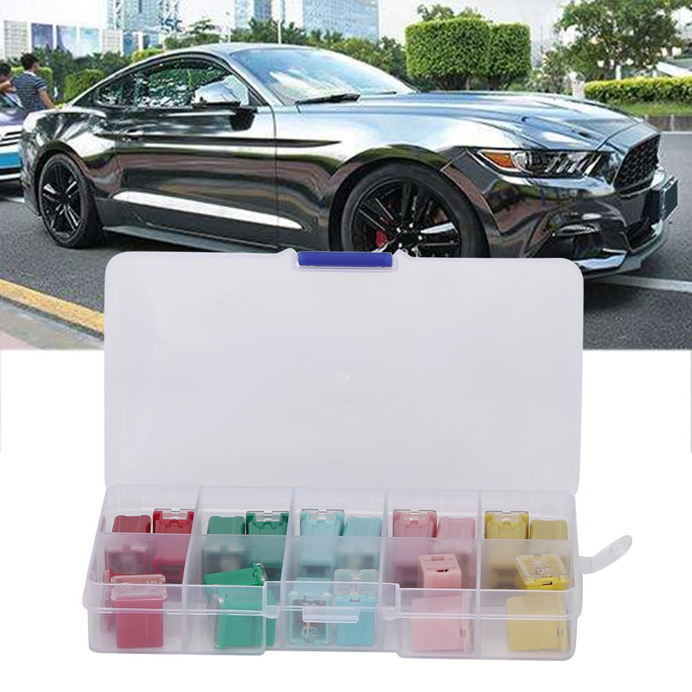 20pcs Rectangle Fuse Set Standard Car Fuse Assortment Kit 20A 30A 40A 50A 60A for Japan and USA Car