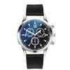 Atemberaubende Blaues Licht Glas Drei-Augen Stahlarmband Uhr Für Männer Quarz Uhr Perfektes Geschenk Für Männer