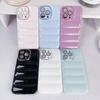 High Quality Candy Color 3D Pattern Shockproof Mobile Phone Cover TPU Down Jackets Phone Case for iPhone 16 Pro Max 15 14 13