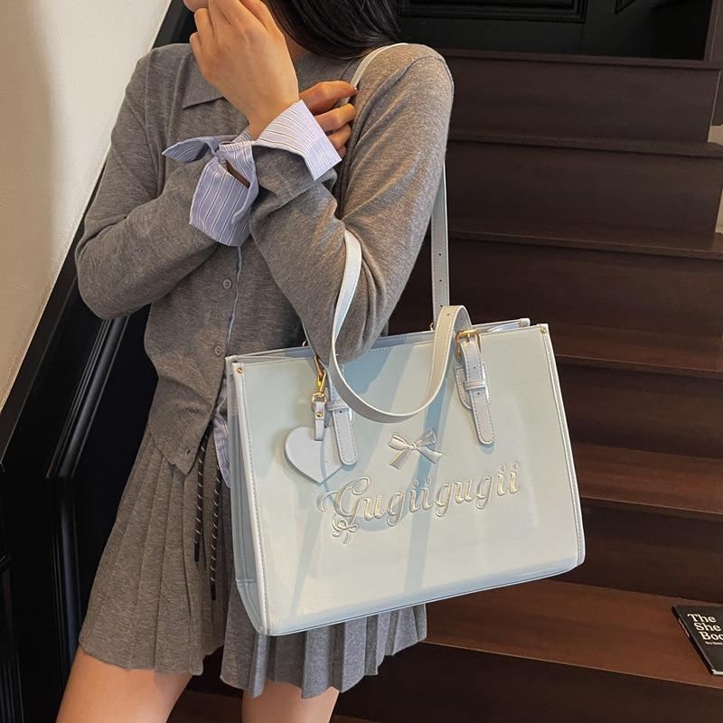 Premium Texture Versatile Shoulder Bag Women's Summer New Contrasting Color Large-capacity Commuter Tote Bag