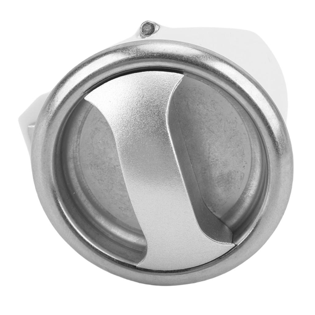 2 Set Toilet Mobile Door Lock 43mm Diameter Hole Opening Elegant Sliding Door Lock Kit for 15 To 18mm Thickness White