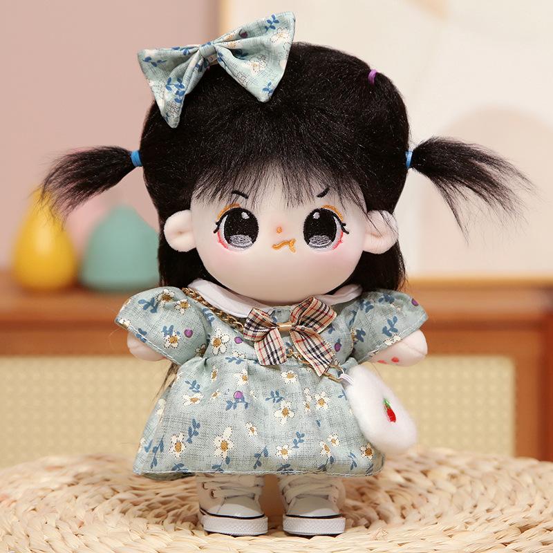 20cm Cotton Doll Plush Doll Girl Celebrity Doll Gift for Girls with Clothes and Bags