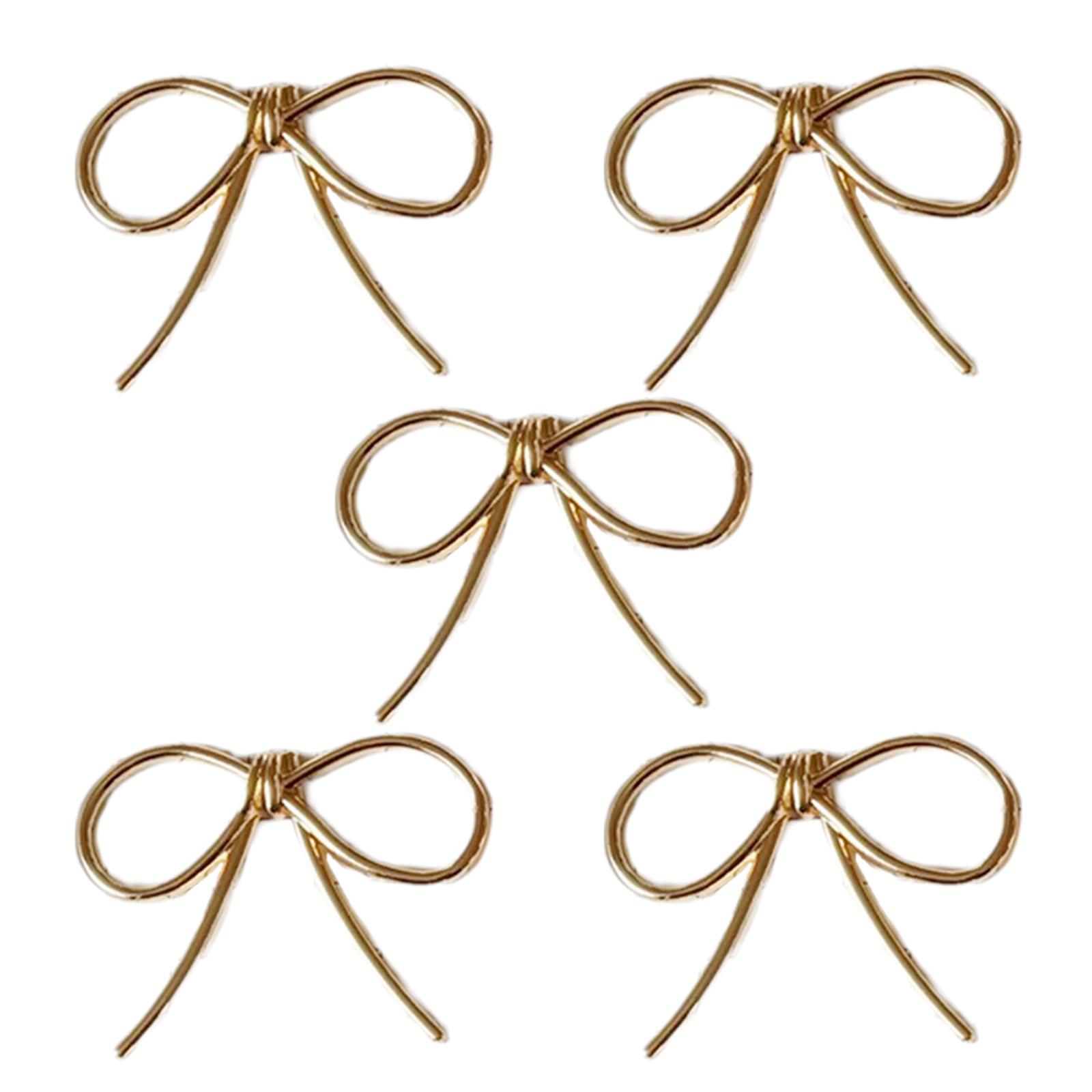 

Элегантный золотой/серебряный бант, стильный аксессуар для рукоделия, металлические бабочки-узлы для поделок своими руками и украшения телефона 2 золотой